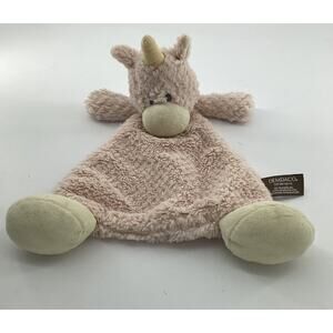 Demdaco Wendy The Unicorn Baby Security Blanket Plush Rattle Dusty Pink Lovey